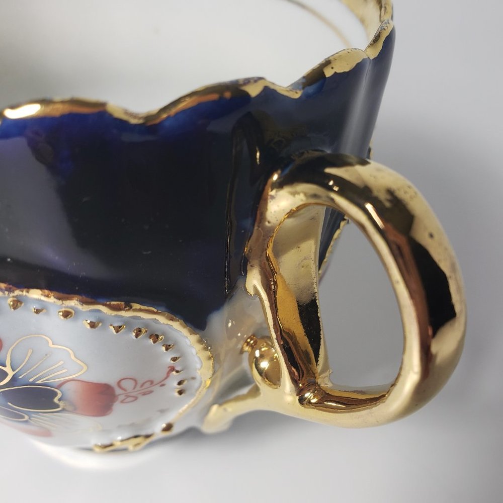 Ornate Vintage German Cup/Saucer, Cobalt & Gold - Picture 8 of 10
